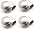 Set of 4 Glass Door Knobs, Clipping 3-8mm Glass Doors, Stainless Steel Handle, Pulls Knob Punching Drill Free, Home Office Cupboard Showcase Cabin...