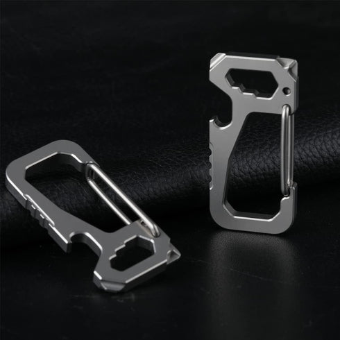 FULLGUEEN Titanium Heavy Duty Keychain Carabiner,Multifunctional EDC Key Clip with Bottle Opener...