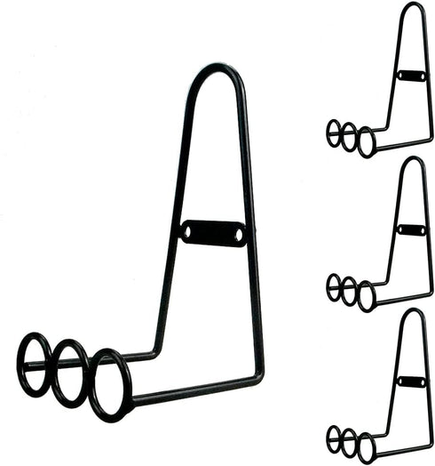 Plate Stand Holder for Wall Hanging Display Rack Art Hanger Metal Easel Photo Holder Books Bowls Platters (4, 6"x3.5"x3")...