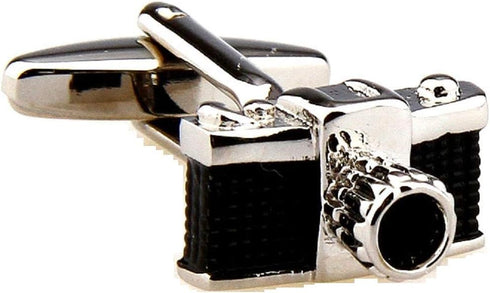 Camera SLR Pair of Cufflinks in a Presentation Gift Box & Polishing Cloth...