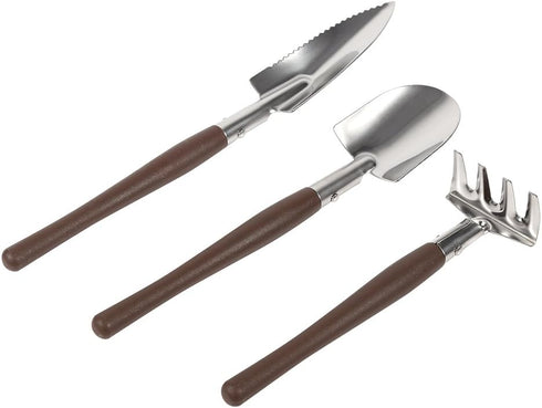 3PCS/Set Mini Gardening Plant Pot Shovel Spade Rake Plastic / Stainless Steel Handle Garden Plant Tool Kid Gardening Toy Perfect for Succulent Cac...