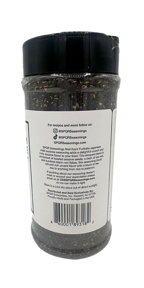 Nori Komi Furikake Multi-Purpose Rice Seasoning XL 8 oz. Jar Sugar Free by SPQR Seasonings...