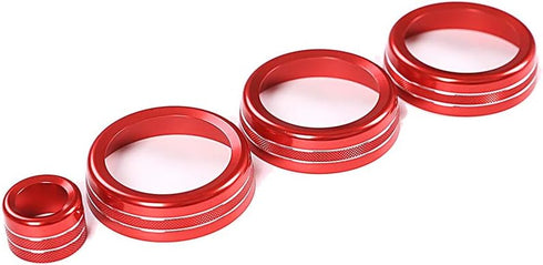 YIWANG Aluminum Alloy Car Interior Decorations Audio and Air Conditioning Knobs Trim for Land Rover Range Rover Sport 2014-2017,Vogue Autobiograph...