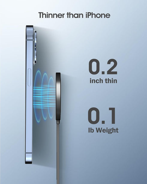 2 Pack Magnetic Wireless Charger for iPhone 15/15 Pro/15 Plus/15 Pro Max 15W Fast Magnetic Charger for iPhone 15/14/13/12 Series and AirPods 3/2/P...