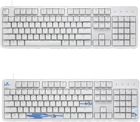 Zopsc Penguins Pattern Keyboard Keycaps Kit PBT Keycap Set Space+ESC+Enter+Numpad Enter Key for Mechanical Keyboard Keycaps...