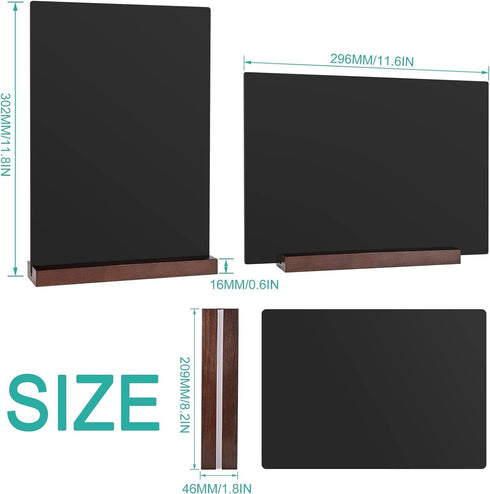 Small Chalkboard Signs 8 X 12 Inch Tabletop Blackboard Chalk board Signs with Stand Food Signs Menu Board for Buffet Kitchen Restaurant Party Deco...