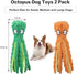 G&P Dog Squeaky Toys Octopus - No Stuffing Crinkle Plush Dog Toys for Puppy Teething, Durable Interactive Chew Toys for Small, Medium and Large Do...