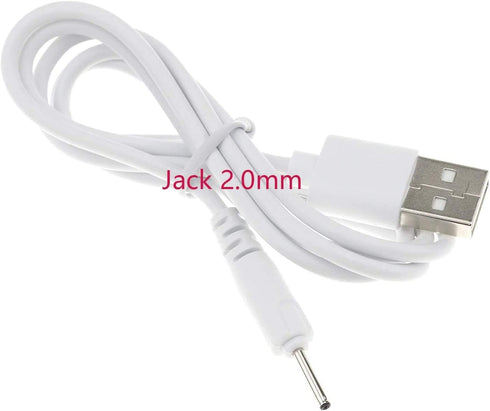 DC 2.0mm Jack Charger Port 100CM USB Charge Replacement Power Cable Compatible with Beats Solo HD505 Headphones NOT for Dr. Dre Powerbeats3 (White...