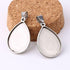 10pcs Stainless Steel 18x25mm Teardrop Bezel Pendant Trays DIY Cameo Base Blanks for Necklace Making...