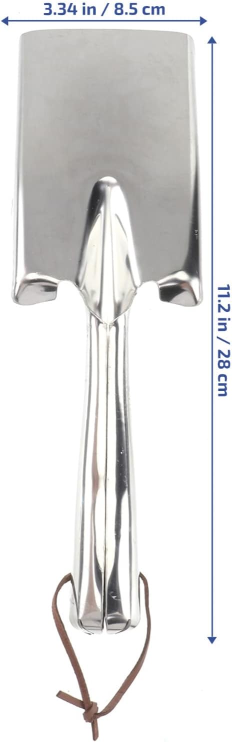 1Pc Garden Shovel Stainless Steel Hand Trowel Mini Snow Hand Shovel Garden Tool for Soil Planting Digging Transplanting Smoothing (Flat Shovel)...