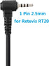 Retevis RT20 2 Way Radio Earpiece 1 Pin 2.5mm with Speaker Mic, Compatible with Retevis RT20 Walkie Talkies, C Shape Earhook Lightweight Walkie Ta...