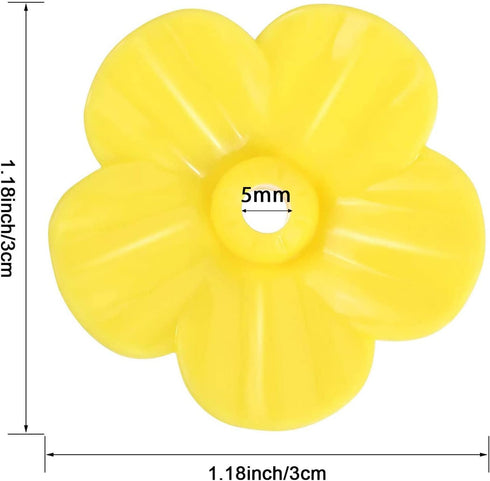 Hummingbird Feeders Replacement Flowers, Feeding Ports Replacement Bird Feeder Replacement Parts for Hummingbird Feeder Hanging Feeder (Yellow,16 ...