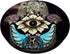 Blue Pink Gold Mandala Flower Hamsa Hand Yoga & Meditation PopSockets PopGrip: Swappable Grip for Phones & Tablets PopSockets Adhesive PopGrip...