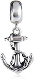 Anchor Charm 925 Sterling Silver Sailor Charm USN Charm Sea Charm Birthday Charm Anniversary Charm for Pandora Charms Bracelet (A)...