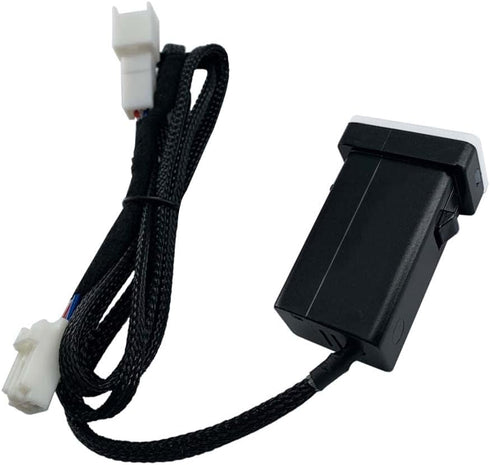 Car Charger PD QC3.0 Fast Charge Type c USB Port Socket Phone Fast Charging, with LED Light Show, for Toyota?Blue-1.3x0.9inch?...