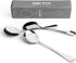 Soup Spoons, AmoVee Wholesale Stainless Steel Alpha Round Spoons, Set of 16...