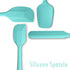 4 Piece Silicone Spatula Set, Flexible Heat Resistant Non-scratch Baking Cooking Rubber Spatulas with Stainless Steel Core, Aqua Sky...