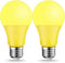 Bug Light Bulbs LED Yellow Light Bulb for Outside, 9W (6W Equivalent), E26 Base Amber Bug Light for Porch, Patio, Deck, Backyard, Hallway...