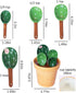 Cactus Measuring Spoons Set in Pot Ceramic Cute Measuring Cups and Spoons Unique Baking Gifts for Dry Wet Ingredients Dishwasher Safe 1 Tbsp 1 TSP...
