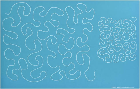 Stipple Meander - Edge to Edge Stencil, Continuous Line Template for Free Motion Quilting, Domestic Machine, Hand Quilting, Long-Arm Quilting (305...