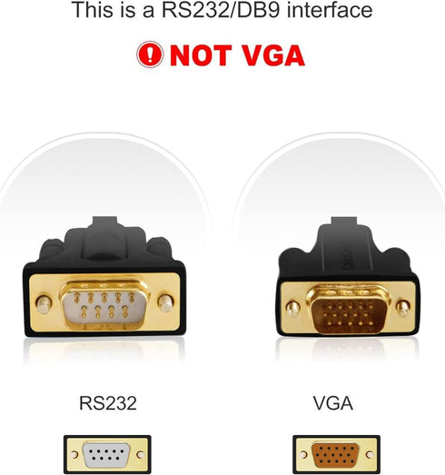 CableCreation USB to RS232 Male Adapter with PL2303 Chipset, USB to DB9 Serial Converter for Windows 11, 10, 8.1, 8, 7, Linux and Mac OS,Black...