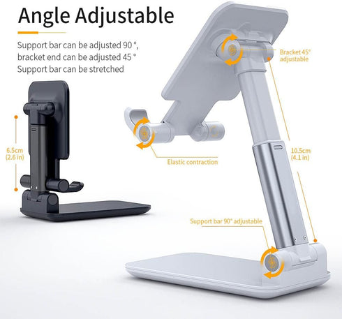 Adjustable Cell Phone Stand for Desk, Angle Height Adjustable Cell Phone Stand for Desk, Case Friendly Phone Holder Stand for Desk (Black 4 oz)......