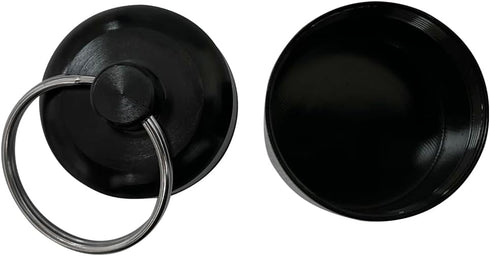 2pcs Portable Pill Container Keychain Pill Holder Medicine Organizer,Aluminium Alloy Round Pill Box Organizer for Outdoor Travel Camping...