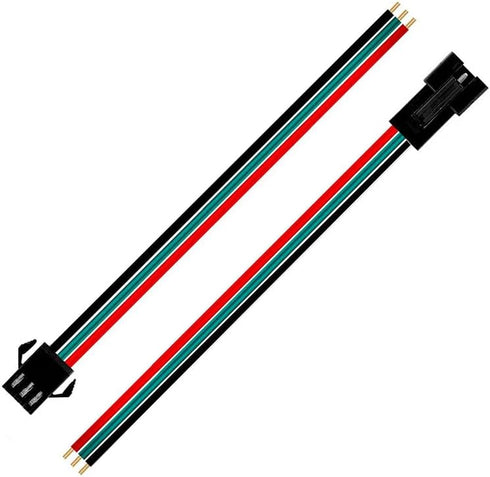20 Pairs SM JST 3 PIN Wire Connector Cable for WS2812B WS2811 SK6812 LED Strip Lights, 15cm 18 AWG Male and Female without Soldering Light Control...