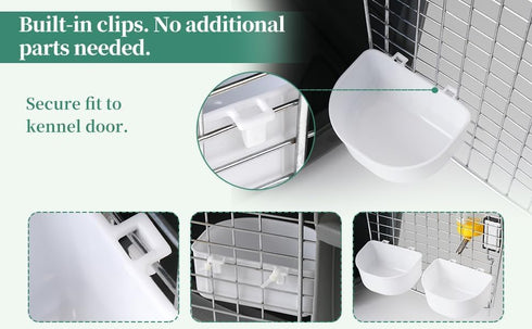 Capybowl, Travel Water or Food Bowl for IATA Approved Travel Kennels, Wide-Mouthed, Secure Attachment, Suitable for Small and Large Pet Internatio...