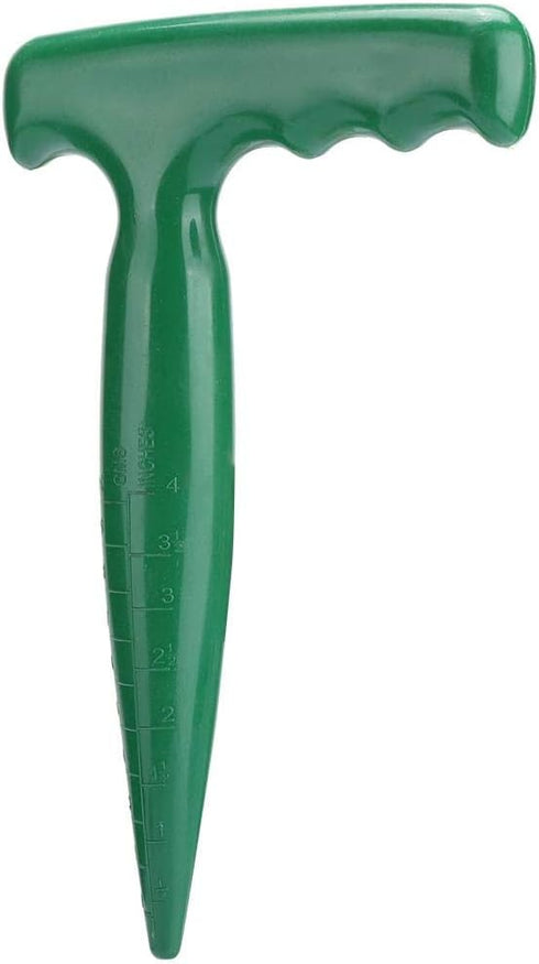 Oumefar 5Pcs Handheld Plastic Transplanting Widger Planting Tools Dibber Soil Digger Hole Punch Sowing Seeds Dispenser Garden Supplies Grip Seedli...