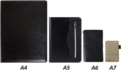 KXF Refillable A7 Pocket Journal Notebook with 2 Refill Pads & Calculator & Pen Small Shopping Note Pad Handy Memo Pad Book Ruled Reporters Nylon ...