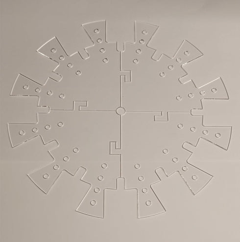 Clock Face Stencil,Clock Universal Clock Stencil with gaps for numerals for resin clock marking (40cm)...