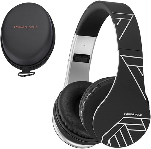 PowerLocus Bluetooth Headphones Over Ear, Wireless Headphones Foldable, Hi-Fi Stereo, Soft Memory Foam Earmuffs, Lightweight, Built-in Mic & Wired...