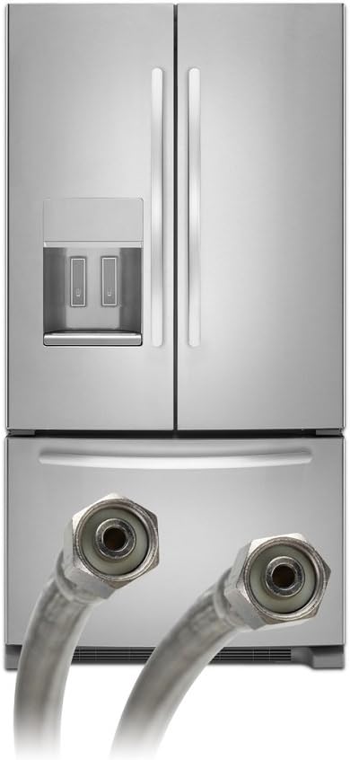 Fluidmaster 12IM60 Ice Maker Connector, Braided Stainless Steel - 1/4 Compression Thread x 1/4 Compression Thread, 5 Ft. (60-Inch) Length...