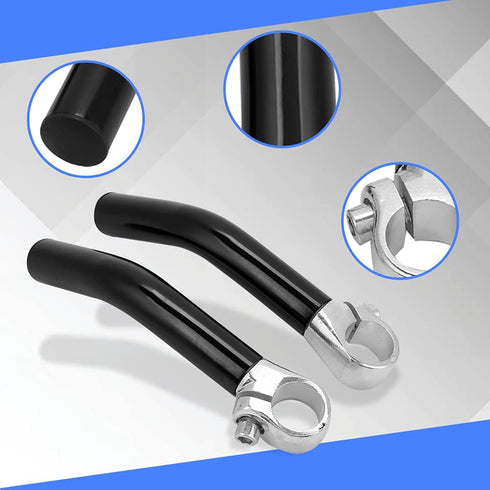 2Pcs Bicycle Handlebar Ends Bars, Bicycle Handle Bar End Bike Pad Cushion Aluminum Alloy Cycling Replacement Accessory(Black)...