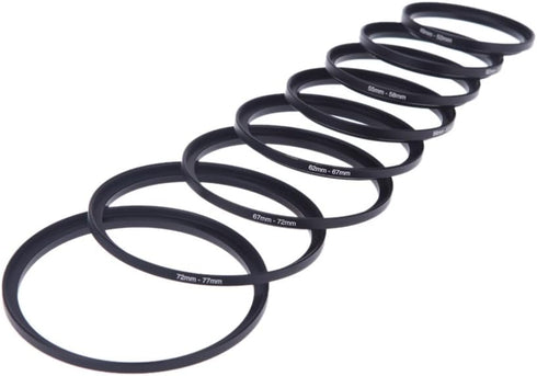 Filter Ring Adapter, Andoer 18pcs Camera Lens Filter Metal Adapter Ring Kit (9pcs Step Up Set & 9pcs Step Down Ring Set) (8pcs)...