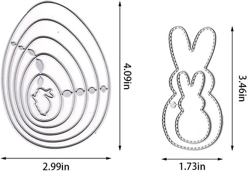 Easter Die Cuts for Card Making,Easter Egg Cutting Dies Rabbit Embossing Template for Scrapbooking DIY Cards Album Crafts Supplies Decorations...