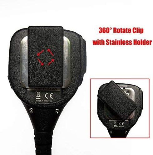 VMUKSAN TYT IP54 Rainproof Shoulder Remote Speaker Mic for MD-380/UV380 UV8000D/E,Baofeng,AnyTone,Kenwood DMR/Analog Ham Radio with Acoustic Tube ...