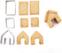 La Tartelette 3 Pcs Stainless Steel Christmas Mini House Mold Gingerbread Cookie Cutters Set Cupcake Chocolate Easter Gingerbread House Kit (Small...