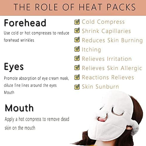 3 Holes Towel Mask Reusable Face Towel Mask Cold Hot Compress Facial Steamer Moisturizing Beauty Skin Care Spa Towels for Facial Steamer Mask for ...