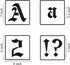 5 Inch Alphabet Letter Stencils for Painting - 70 Pack Old English Letter Stencil Templates with Numbers and Signs for Painting on Wood, Reusable ...