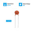PATIKIL 0.033nf 50V Ceramic Disc Capacitor, 100 Pcs Ceramic Chip Capacitor Assortment Kit for Power Circuits Industrial Equipment,Brown Red...