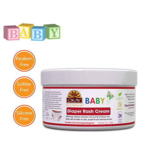 OKAY | Baby Diaper Rash Cream | For All Skin Types | Protect, Soothe, Cool | With Lavender Oil, Aloe, Grapefruit and Calendula Extracts | Sulfate,...