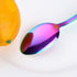 MINGYU Colorful Teaspoons Silverware Set of 12 - Rainbow 6-in Small Spoons Set, Food Grade Stainless Steel Tea Spoons Shiny Titanium Plating Desse...