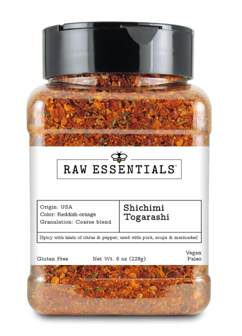 Shichimi Togarashi - Spicy with Hints of Citrus and Pepper - Japanese Spice - Used on Ramen, Sushi, Pork Dishes, Soups and Marinades - Non-GMO, Gl...