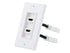 Monoprice Two-Piece Inset Wall Plate with 4 Inch Built-in Flexible High Speed HDMI Cable With Ethernet - Dual Port (2P)...