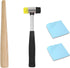Jewelers Rubber Hammer Mallet with Wood Ring Mandrel Sizer Sizing Adjuster Ring Shaper Repair Tools Jewelry Making Kit...