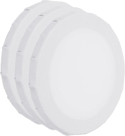 PATIKIL Paint Canvases for Painting, 3 Pack 6 Inch Round Wood Frame Stretched Blank Art Canvas Board Panels for Acrylic, Oil, Tempera Painting, Wh...
