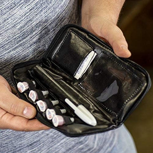 Dittibags Skinny Case - Small Travel Diabetic Wallet for Insulin Pen and Pen Tips (Black)...