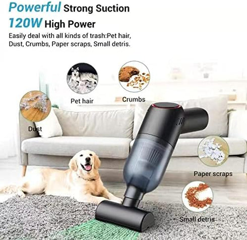 Handheld Vacuum Cleaner Cordless: Mini Rechargeable Hand Vacuum with Strong Suction, Wireless Portable Small Car Vacuum for Carpet Car - Black...